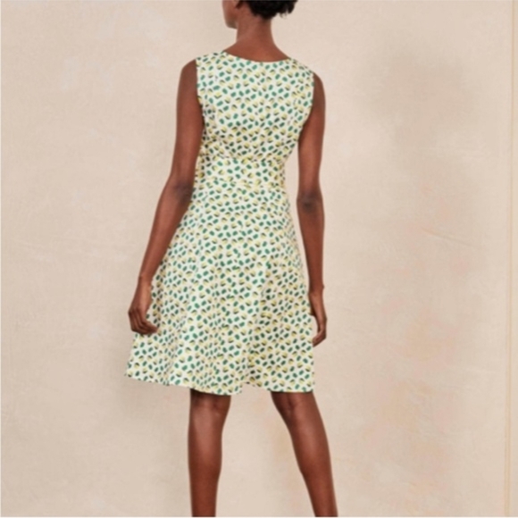 Boden Mischa Belted Lemon & Lime Dress Sz 14R NWT - Picture 4 of 13
